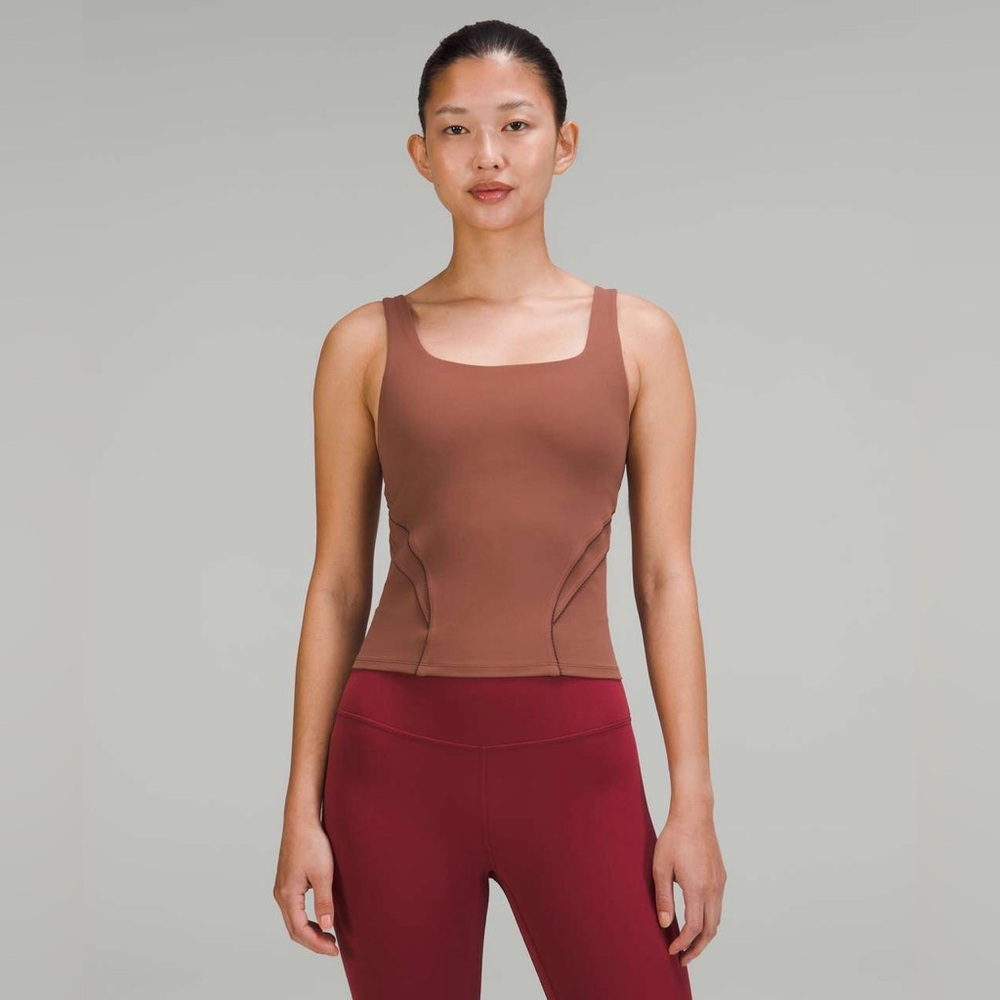 lululemon nulu and mesh-back shelf-bra yoga tank top size 12